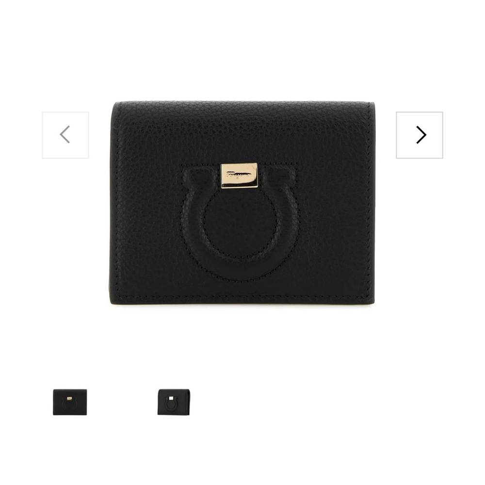 Ferragamo Black Leather Bifold Wallet
